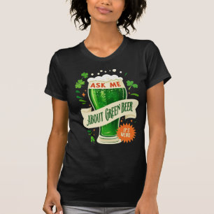 Me About 頼 Green Beer:おもしろいとフェスティバルデザイン Tシャツ