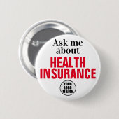 Me About 頼 Health Insuranceのカスタムボタン 缶バッジ (正面&裏面)