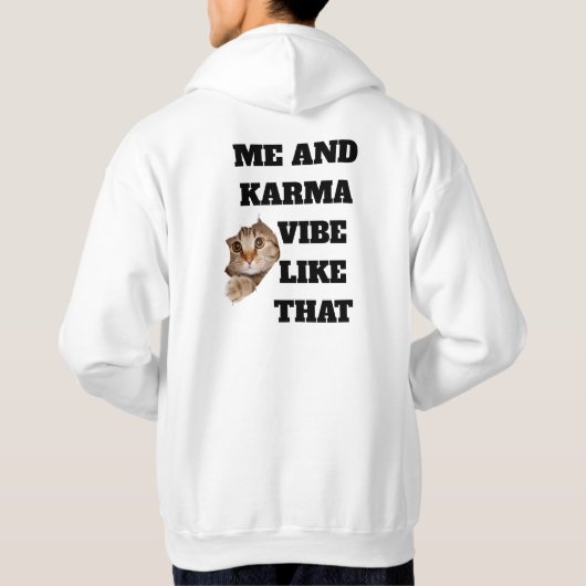 "Me and Karma" Graphic Hoodie パーカ (裏面)