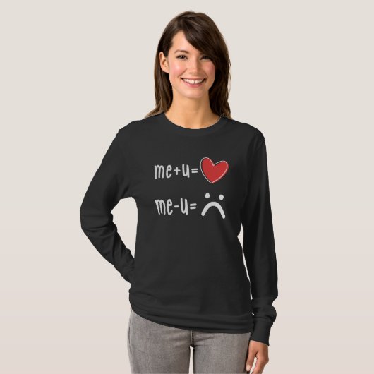 Me and You equals Love Relationship Love Simple Ma Tシャツ (正面フル)