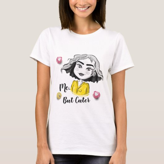 Me, But Cuter | Cute Chibi Girl Kawaii shirt Tシャツ (正面)