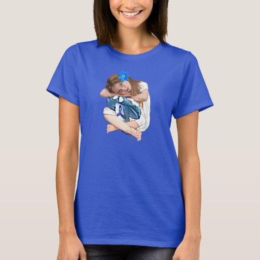 ME/CFS慢性疲労の小さな希望の少女 Tシャツ (正面)