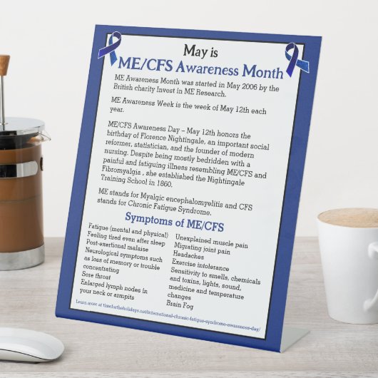 ME/CFS認識度月、日、週 台座サイン (インサイチュ)