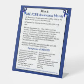 ME/CFS認識度月、日、週 台座サイン (正面)