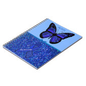 ME/CFS青い認識度リボンと蝶 ノートブック (左側)
