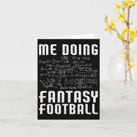 Me Doing Fantasy Football Draft Day Funny Fantasy  カード (黄色い花)