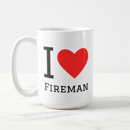 Me encanta el bombero コーヒーマグカップ (左)