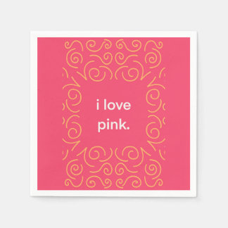 Me encanta la música espresso rosa. スタンダードカクテルナプキン