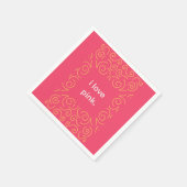 Me encanta la música espresso rosa. スタンダードカクテルナプキン (角)