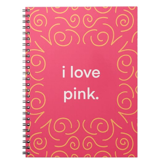 Me encanta la música espresso rosa. ノートブック (正面)