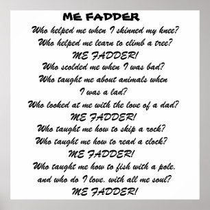 ME FADDER POEM Poster ポスター