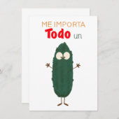 Me importa todo un pepino tarjeta (正面/裏面)