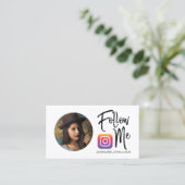 Me Instagram後を追フォトソーシャルメディアビジネスC 名刺 (スタンド正面)