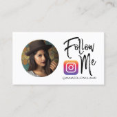 Me Instagram後を追フォトソーシャルメディアビジネスC 名刺 (正面)