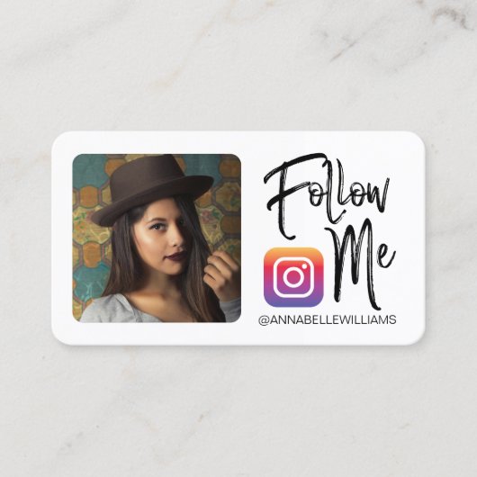 Me Instagram後を追写真ソーシャルメディア  名刺 (正面)