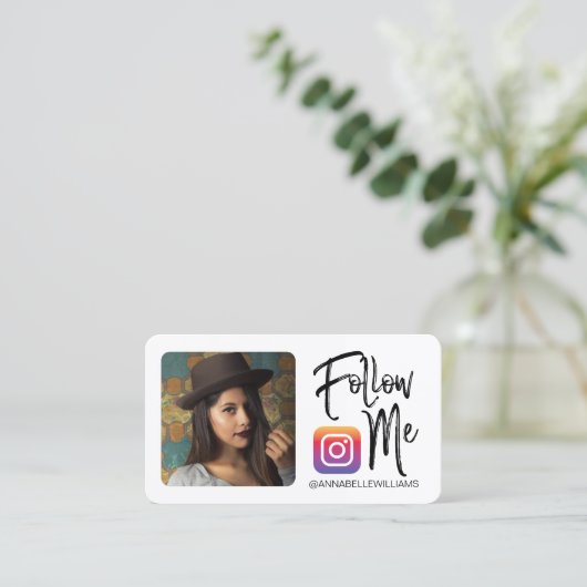 Me Instagram後を追写真ソーシャルメディア  名刺 (スタンド正面)