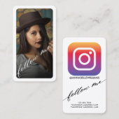 Me Instagram後を追写真ソーシャルメディア 名刺 (正面/裏面)
