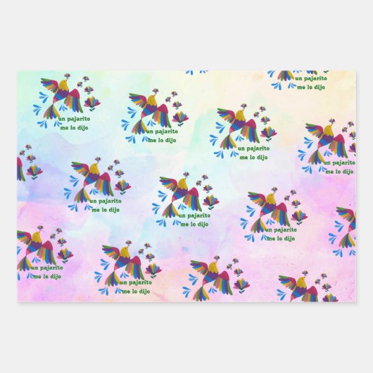 'Me lo dijo un pajarito' – Arte Mexicano ラッピングペーパーシート (正面)