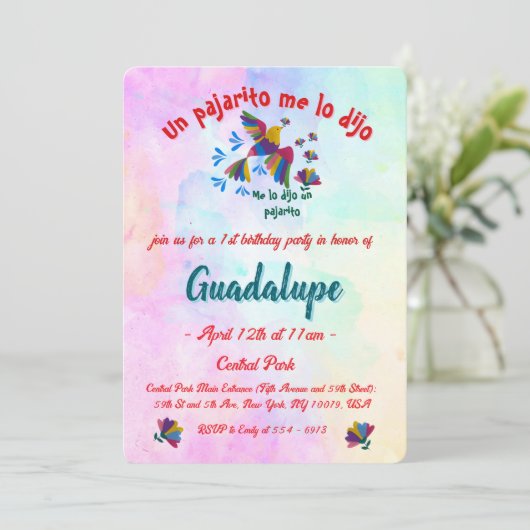 Me lo dijo un pajarito - Arte Mexicano Digital 招待状 (スタンド正面)