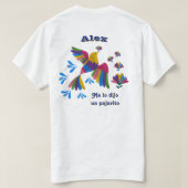 Me lo dijo un pajarito' - Arte mexicano editable Tシャツ (デザイン裏面)