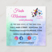 "Me lo dijo un pajarito" Arte Popular Mexicano スクエア名刺 (裏面)