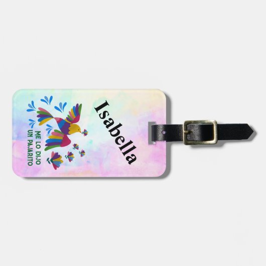 'Me lo dijo un pajarito' - Arte popular mexicano"  ラゲッジタグ (正面横)