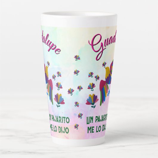 "Me lo dijo un pajarito" editable カフェラテマグ (正面)