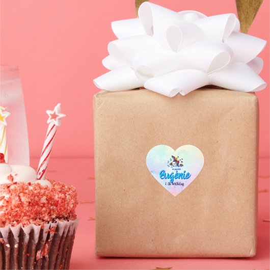 "Me lo dijo un pajarito" - Editable ハートシール (パーティー)