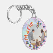 'Me lo dijo un pajarito' – editable nombre foto キーホルダー (正面左)