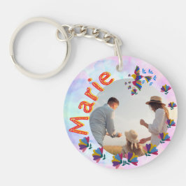 'Me lo dijo un pajarito' – editable nombre foto キーホルダー