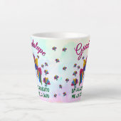 "Me lo dijo un pajarito" editable taza pequeña カフェラテマグ (正面)