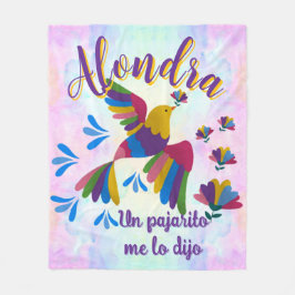 'Me lo dijo un pajarito' personalizable nombre フリースブランケット