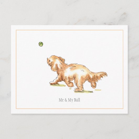 「Me & My Ball」コックパポはがき ポストカード (正面)