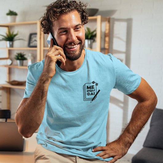 Me, Myself & AI,ブラックアートメンズシャツ Tシャツ