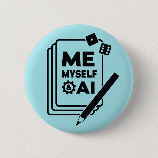 Me, Myself & AI, Black Art Button 缶バッジ (正面)