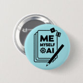 Me, Myself & AI, Black Art Button 缶バッジ (正面&裏面)