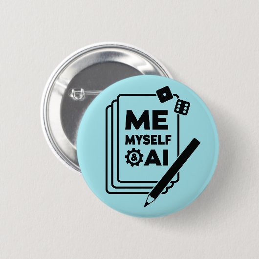 Me, Myself & AI, Black Art Button 缶バッジ (正面&裏面)