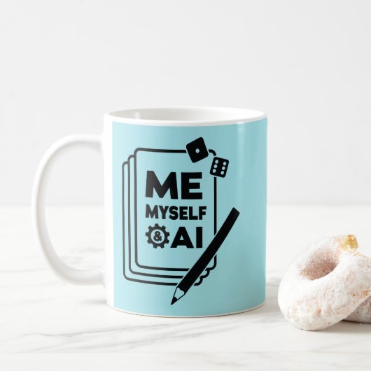 Me, Myself & AI, Black Art Mug コーヒーマグカップ (ドーナツ)