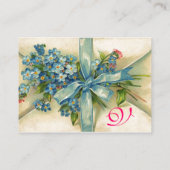 ME NOTS STORK 忘れ BABY SHOWER 2モノグラム白 名刺 (裏面)