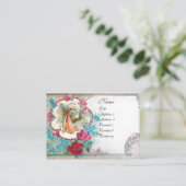 ME NOTS STORK 忘れ BABY SHOWER 2モノグラム白 名刺 (スタンド正面)