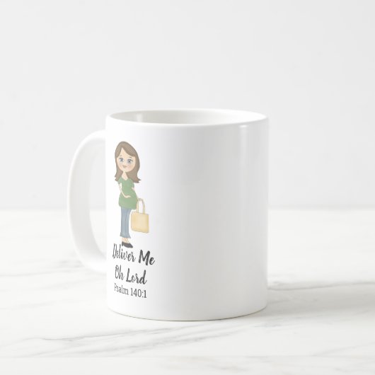 Me-Psalm 140 1-Momをクリスチャンにする コーヒーマグカップ (正面左)