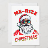 Me-Rizz Christmas gen Alpha meme humor Christmas  シーズンカード (正面)