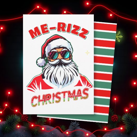 Me-Rizz Christmas gen Alpha meme humor Christmas  シーズンカード