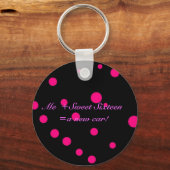 Me + Sweet sixteen=新車 キーホルダー (正面)