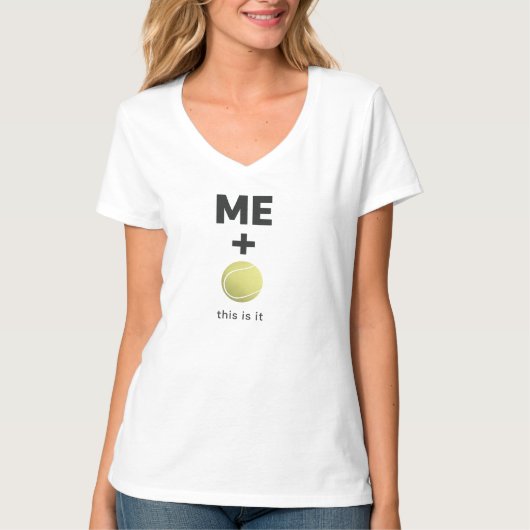 ME + Tennis Ball – This Is It Minimal Statement Tシャツ (正面)