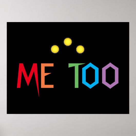 ME TOO カラフル Rainbowポスター ポスター (正面)
