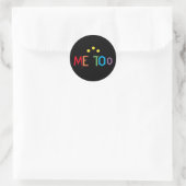 ME TOO in Rainbow Colorsスタンプ ラウンドシール (バッグ)