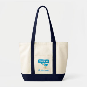 Me Twitter 後を追 Blue Bird Impulse Tote Bags トートバッグ