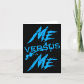 Me Vs Versus Me Motivational Insrational Gym Lover カード (正面)