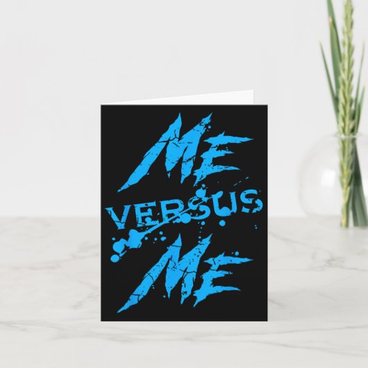 Me Vs Versus Me Motivational Insrational Gym Lover カード (正面)